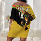 Jamaica 2026 Football Custom Off Shoulder Short Dress Go Reggae Boyz Rasta Lion Sporty