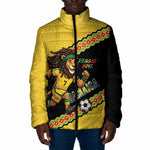 Jamaica 2026 Football Custom Padded Jacket Go Reggae Boyz Rasta Lion Sporty