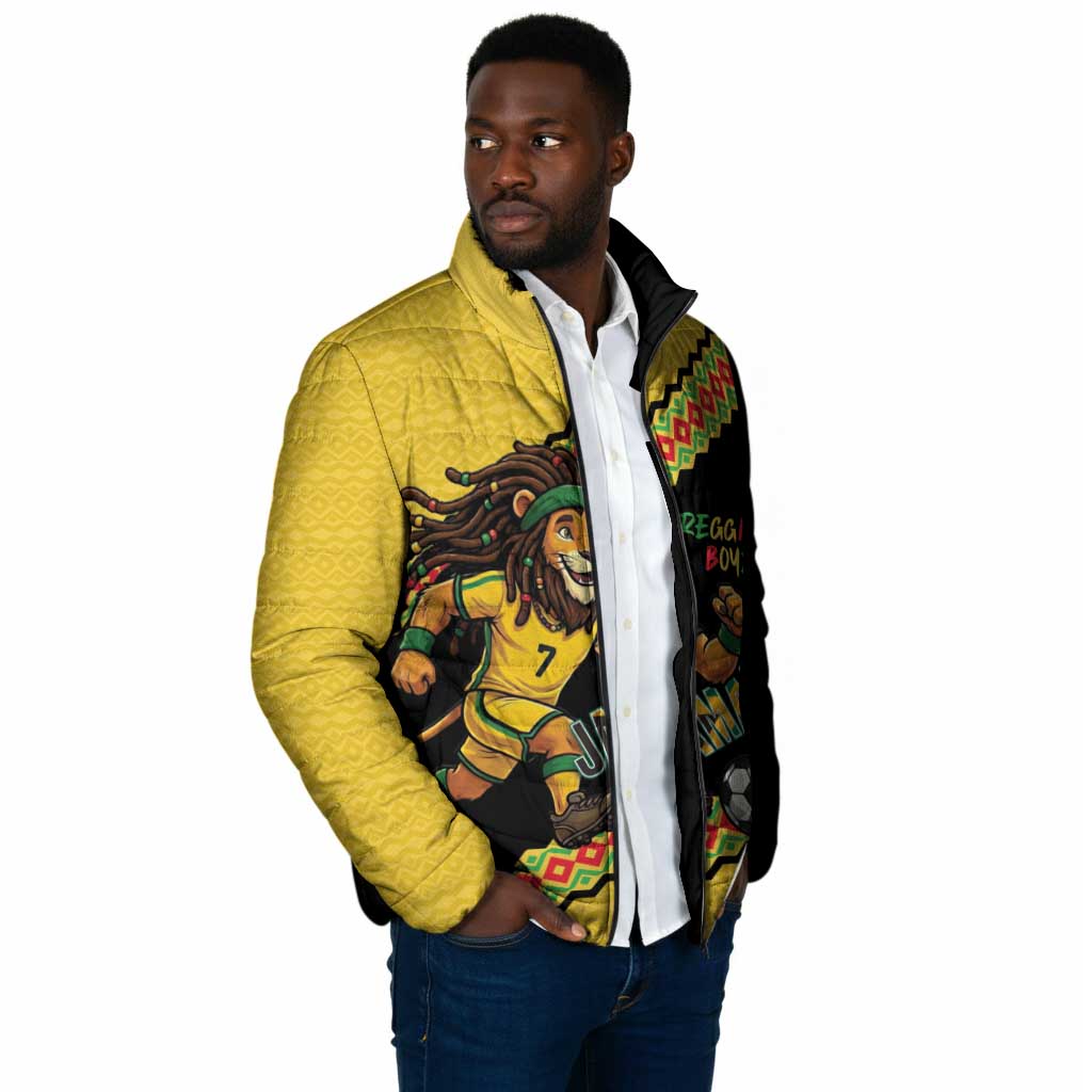 Jamaica 2026 Football Custom Padded Jacket Go Reggae Boyz Rasta Lion Sporty