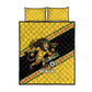 Jamaica 2026 Football Custom Quilt Bed Set Go Reggae Boyz Rasta Lion Sporty