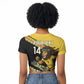 Jamaica 2026 Football Custom Raglan Cropped T shirt Go Reggae Boyz Rasta Lion Sporty