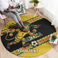 Jamaica 2026 Football Custom Round Carpet Go Reggae Boyz Rasta Lion Sporty