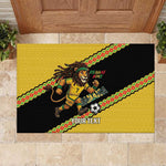 Jamaica 2026 Football Custom Rubber Doormat Go Reggae Boyz Rasta Lion Sporty