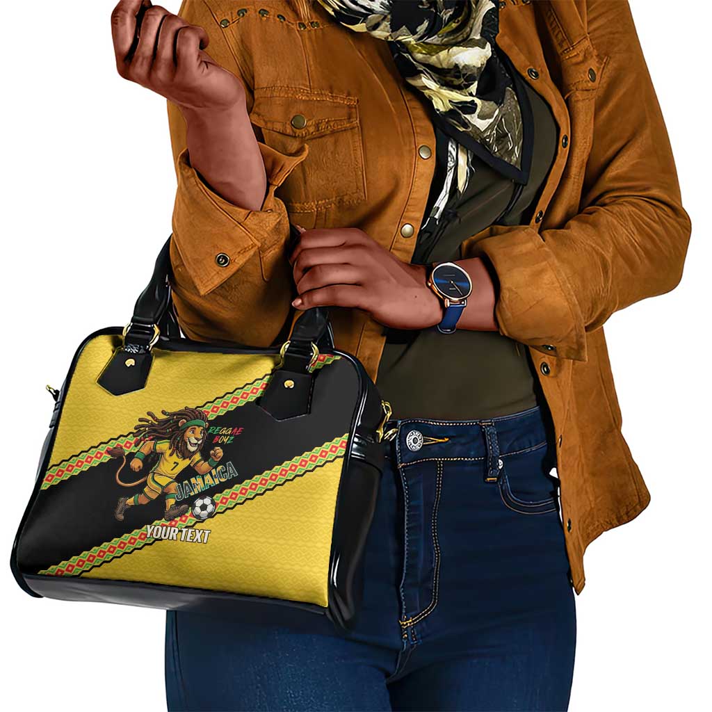 Jamaica 2026 Football Custom Shoulder Handbag Go Reggae Boyz Rasta Lion Sporty