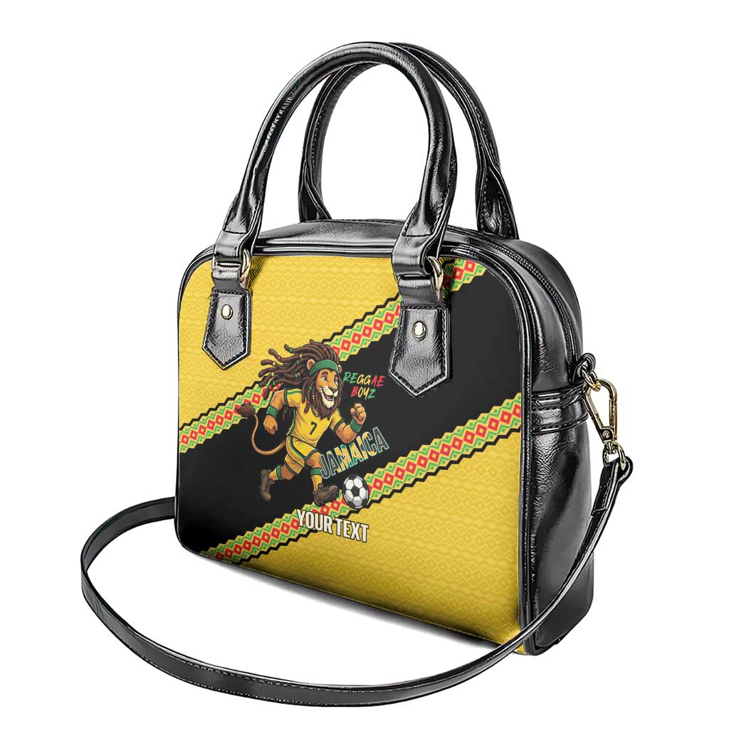 Jamaica 2026 Football Custom Shoulder Handbag Go Reggae Boyz Rasta Lion Sporty