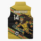 Jamaica 2026 Football Custom Sleeveless Puffer Jacket Go Reggae Boyz Rasta Lion Sporty