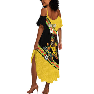 Jamaica 2026 Football Custom Summer Maxi Dress Go Reggae Boyz Rasta Lion Sporty