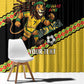 Jamaica 2026 Football Custom Window Curtain Go Reggae Boyz Rasta Lion Sporty
