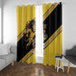 Jamaica 2026 Football Custom Window Curtain Go Reggae Boyz Rasta Lion Sporty