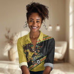Jamaica 2026 Football Custom Women Casual Shirt Go Reggae Boyz Rasta Lion Sporty