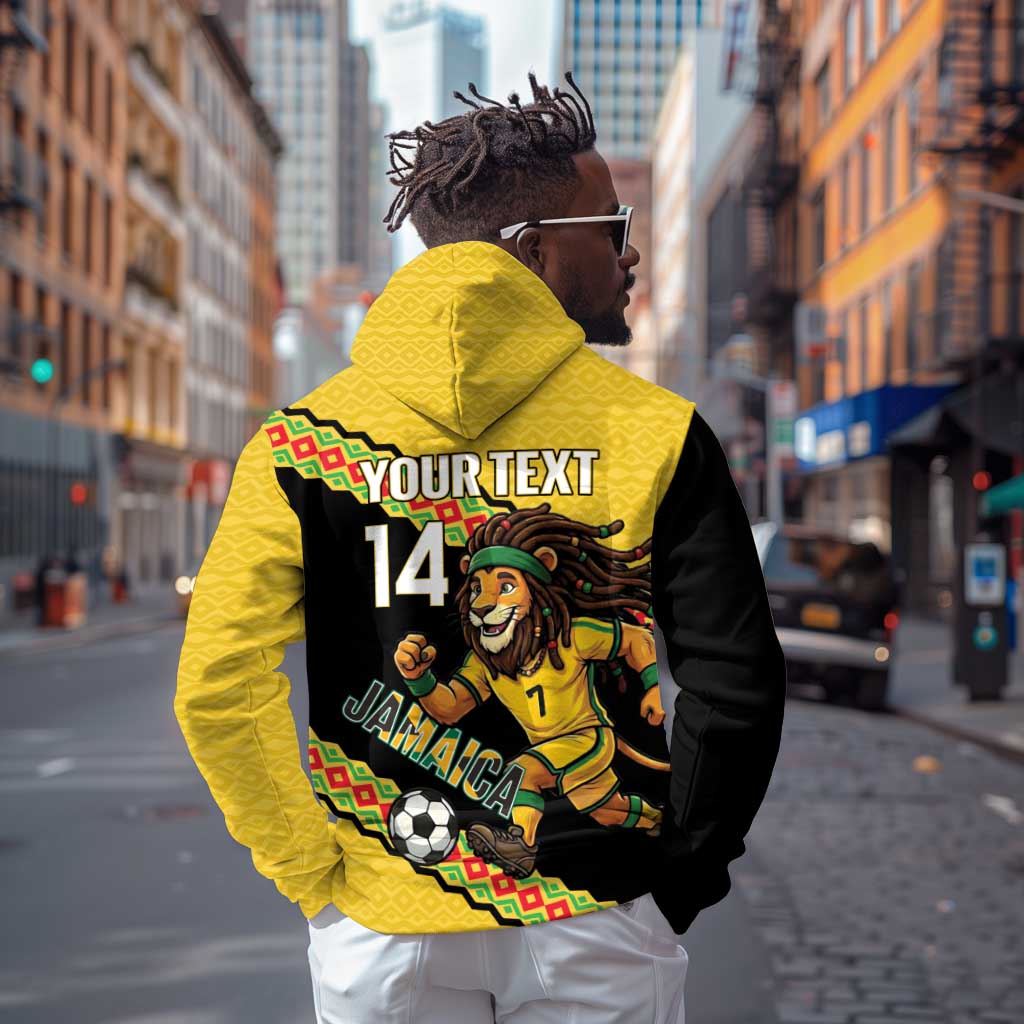 Jamaica 2026 Football Custom Zip Hoodie Go Reggae Boyz Rasta Lion Sporty