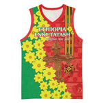Enkutatash Ethiopia Basketball Jersey Melkam Addis Amet Adey Abeba Flower - African Pride