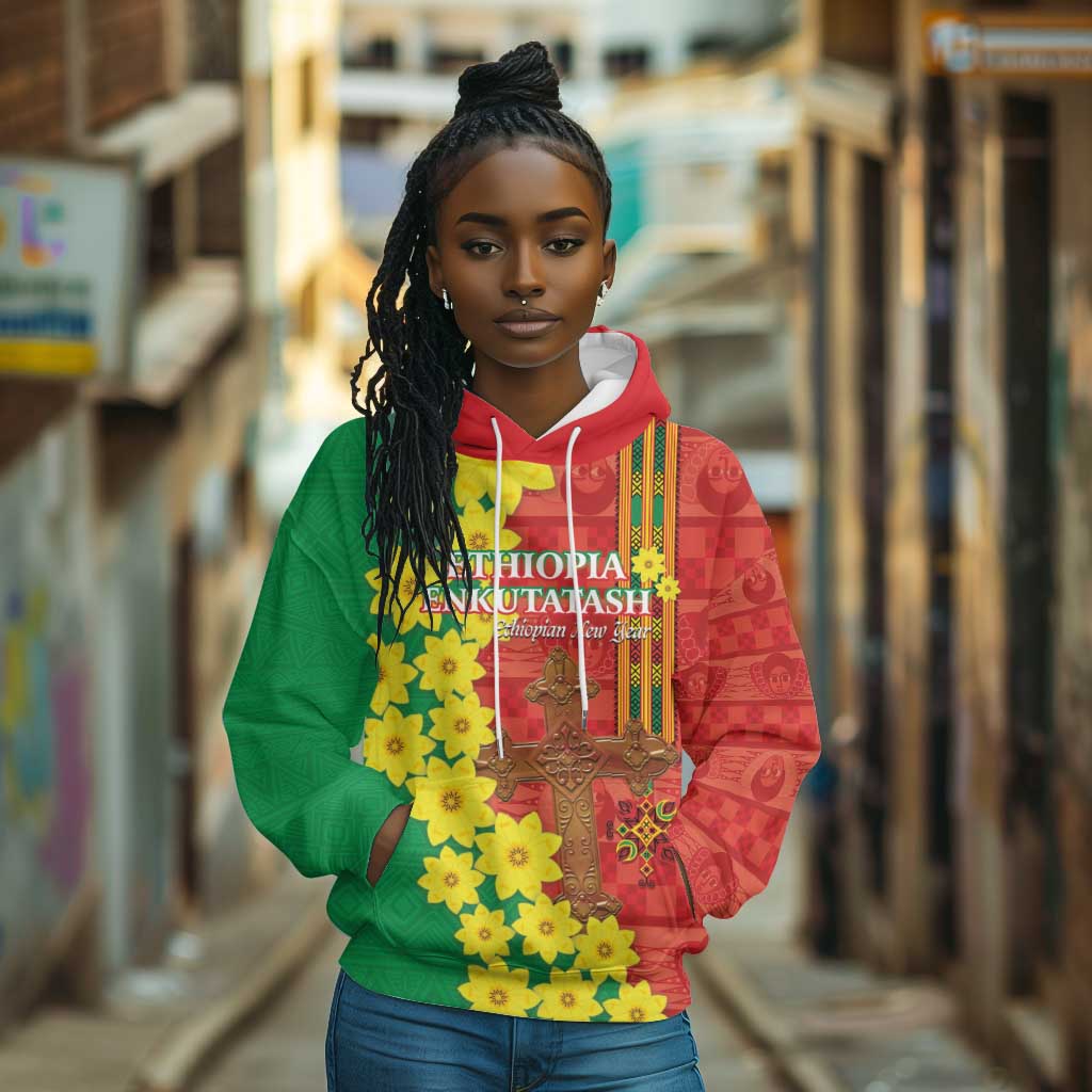 Enkutatash Ethiopia Hoodie Melkam Addis Amet Adey Abeba Flower