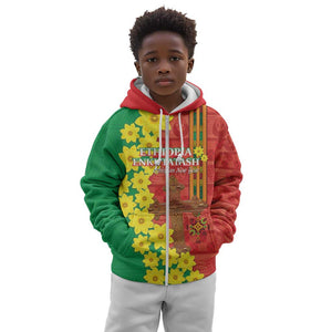 Enkutatash Ethiopia Kid Hoodie Melkam Addis Amet Adey Abeba Flower