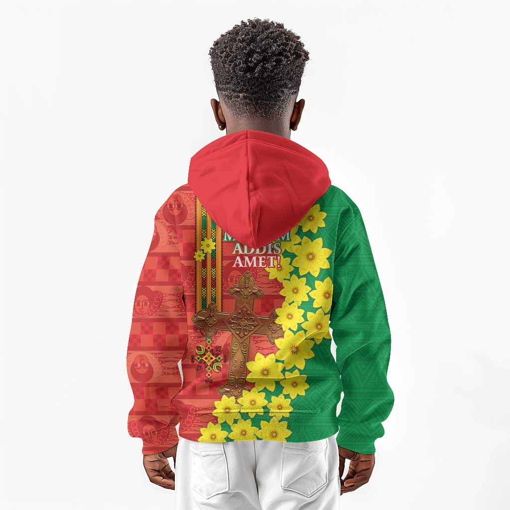 Enkutatash Ethiopia Kid Hoodie Melkam Addis Amet Adey Abeba Flower
