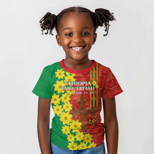 Enkutatash Ethiopia Kid T shirt Melkam Addis Amet Adey Abeba Flower
