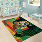 Benin Independence Day Area Rug Coat Of Arms Leopard Oil Palm Leaves