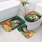 Benin Independence Day Bathroom Set Coat Of Arms Leopard Oil Palm Leaves
