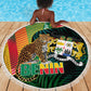 Benin Independence Day Beach Blanket Coat Of Arms Leopard Oil Palm Leaves