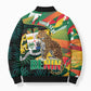 Personalized Benin Independence Day Bomber Puffer Jacket Coat Of Arms Leopard Oil Palm Leaves