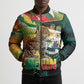 Personalized Benin Independence Day Bomber Puffer Jacket Coat Of Arms Leopard Oil Palm Leaves