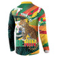 Personalized Benin Independence Day Button Sweatshirt Coat Of Arms Leopard Oil Palm Leaves