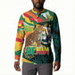 Personalized Benin Independence Day Button Sweatshirt Coat Of Arms Leopard Oil Palm Leaves