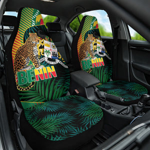 Benin Independence Day Car Seat Cover Coat Of Arms Leopard Oil Palm Leaves