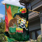 Benin Independence Day Garden Flag Coat Of Arms Leopard Oil Palm Leaves