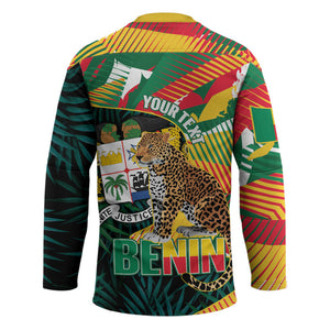 Personalized Benin Independence Day Hockey Jersey Coat Of Arms Leopard Oil Palm Leaves
