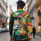Personalized Benin Independence Day Long Sleeve Button Shirt Coat Of Arms Leopard Oil Palm Leaves