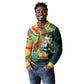 Personalized Benin Independence Day Long Sleeve Polo Shirt Coat Of Arms Leopard Oil Palm Leaves