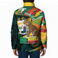 Personalized Benin Independence Day Padded Jacket Coat Of Arms Leopard Oil Palm Leaves