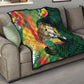 Benin Independence Day Quilt Coat Of Arms Leopard Oil Palm Leaves