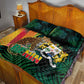Benin Independence Day Quilt Bed Set Coat Of Arms Leopard Oil Palm Leaves