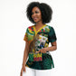 Personalized Benin Independence Day Scrub Top Coat Of Arms Leopard Oil Palm Leaves