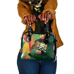 Benin Independence Day Shoulder Handbag Coat Of Arms Leopard Oil Palm Leaves