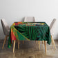 Benin Independence Day Tablecloth Coat Of Arms Leopard Oil Palm Leaves