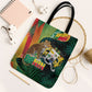 Benin Independence Day Tote Bag Coat Of Arms Leopard Oil Palm Leaves