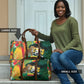 Benin Independence Day Travel Bag Coat Of Arms Leopard Oil Palm Leaves