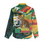Personalized Benin Independence Day Women Casual Shirt Coat Of Arms Leopard Oil Palm Leaves