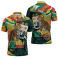 Personalized Benin Independence Day Zipper Polo Shirt Coat Of Arms Leopard Oil Palm Leaves