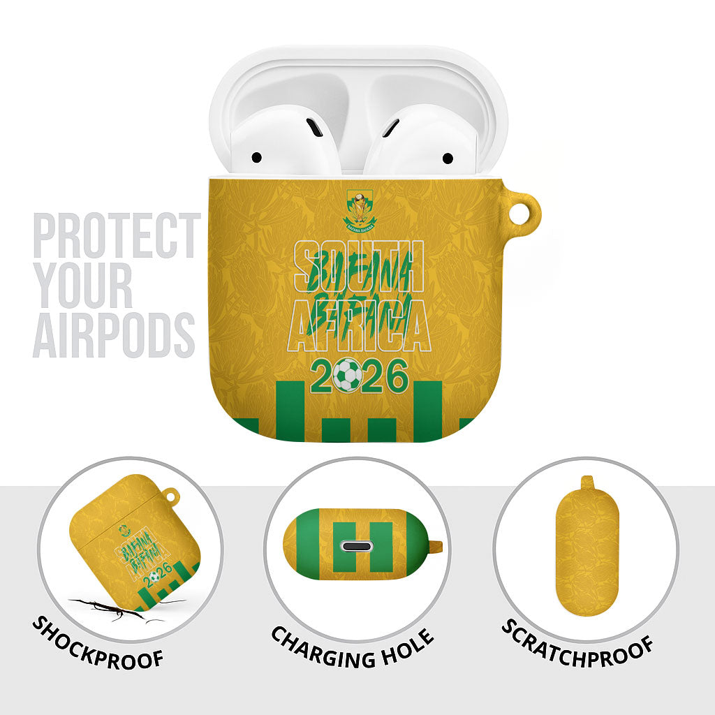 South Africa Soccer 2026 AirPods Case Bafana Bafana Kaofela Protea Yellow