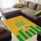 South Africa Soccer 2026 Area Rug Bafana Bafana Kaofela Protea Yellow
