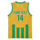 South Africa Soccer 2026 Custom Basketball Jersey Bafana Bafana Kaofela Protea Yellow