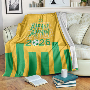 South Africa Soccer 2026 Blanket Bafana Bafana Kaofela Protea Yellow