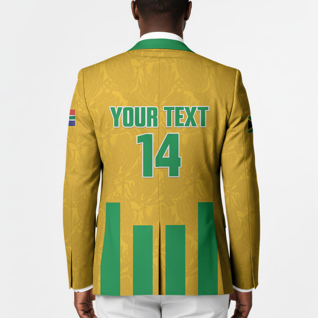 South Africa Soccer 2026 Custom Blazer Bafana Bafana Kaofela Protea Yellow