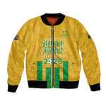 South Africa Soccer 2026 Custom Bomber Jacket Bafana Bafana Kaofela Protea Yellow
