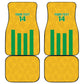 South Africa Soccer 2026 Custom Car Mats Bafana Bafana Kaofela Protea Yellow