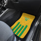 South Africa Soccer 2026 Custom Car Mats Bafana Bafana Kaofela Protea Yellow